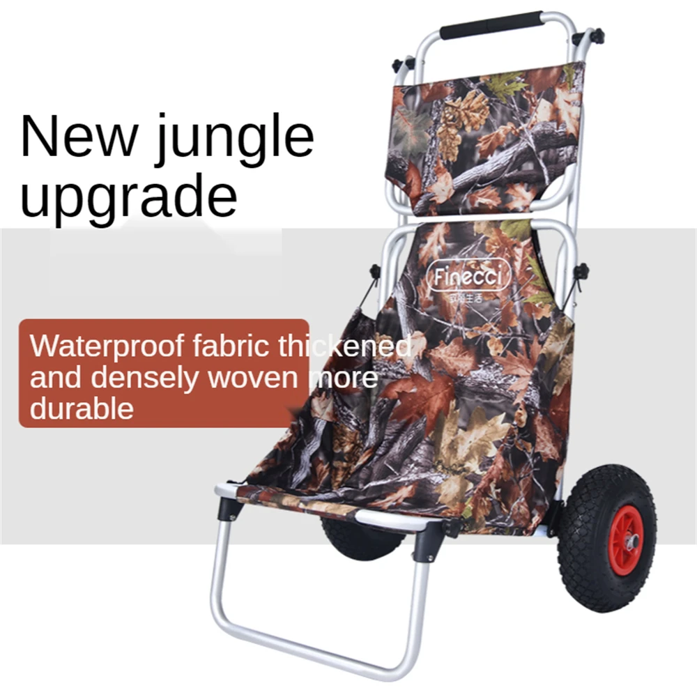 

Outdoor Camping Cart Gardening Chair 2 in 1 Waterproof Foldable Utility Travelling Vacations Camping Beach Play Picnic Laundry