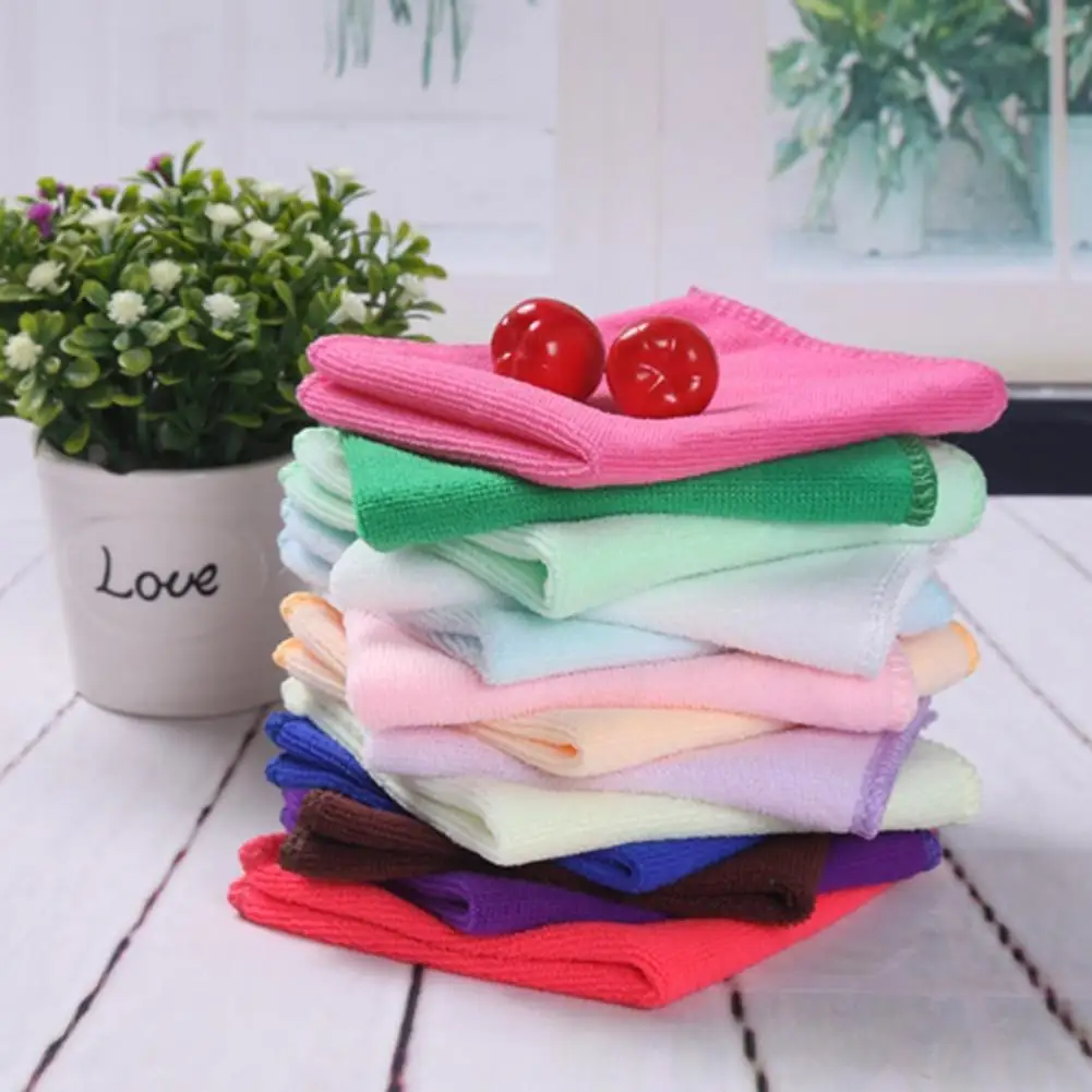 

1 Pcs Cleaning Cloth Bathroom Kitchen Bath 25cmx 25cm Color Cotton Cloth A9P0 Soft Dish Fiber Random Face/hand Towels Q7S9