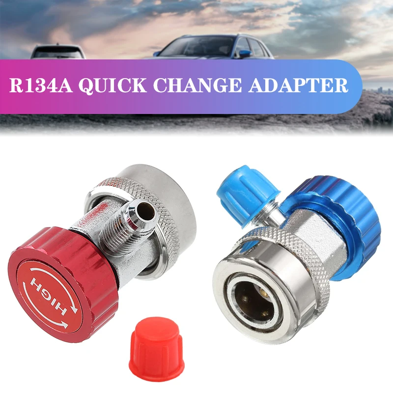 

R134A AC Adapter Adjustable Quick Coupler Adapter Fitting High Low Manifold Gauge Conversion Set Car Air-conditioning Parts