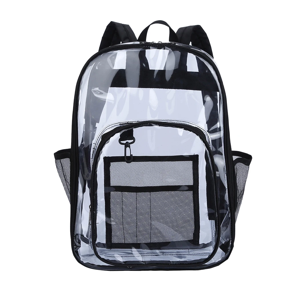 

Clear Backpack Travel School Bag Security Unisex Preppy Style Women Multi Layers Rucksack Casual Large Capacity Ba