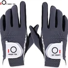 Перчатки для гольфа мужские, черные, серые, прочные, 2 шт.