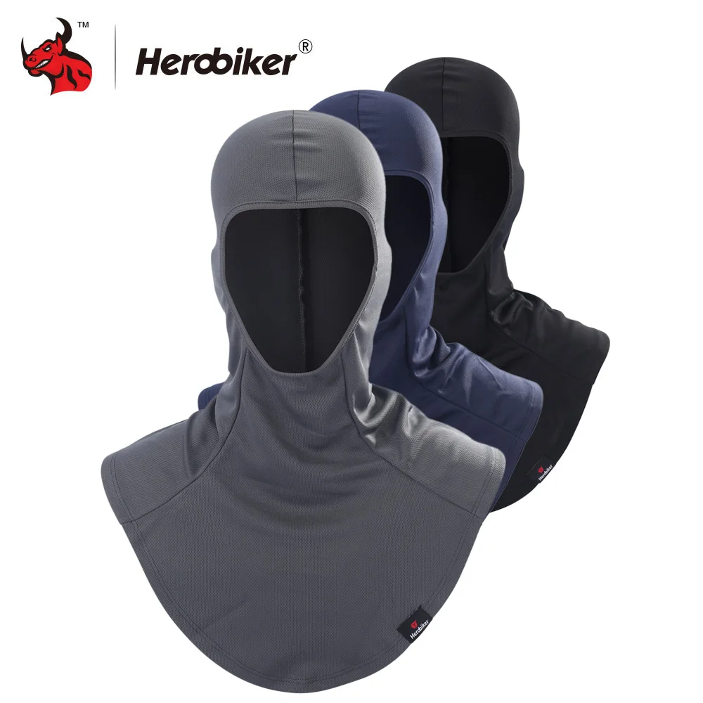 HEROBIKER мотоциклетная маска для лица Балаклава мотоциклетный шарф для шеи летняя дышащая мотоциклетная маска с капюшоном велосипедная Лыжная маска