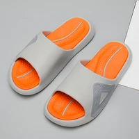 mens fashion gray orange summer slippers mens fashion home massag slippers couple shoes soft home slippers zapatos hombre 2020