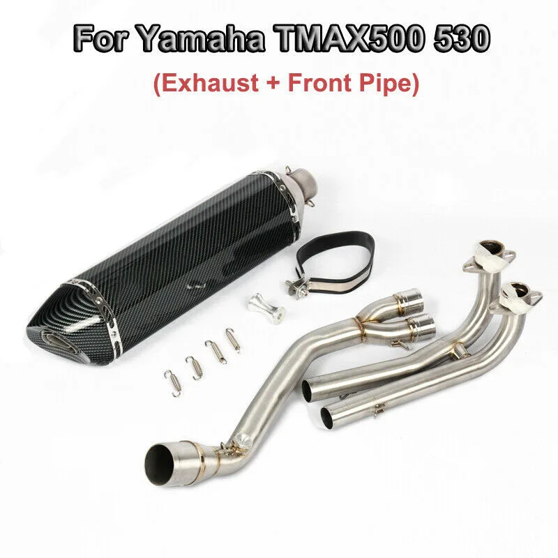 

Модифицированная выхлопная Передняя звеньевая труба для мотоцикла, полная система труб, слипоны для Yamaha TMAX530 TMAX 500 T MAX530 TMAX 530 470 мм