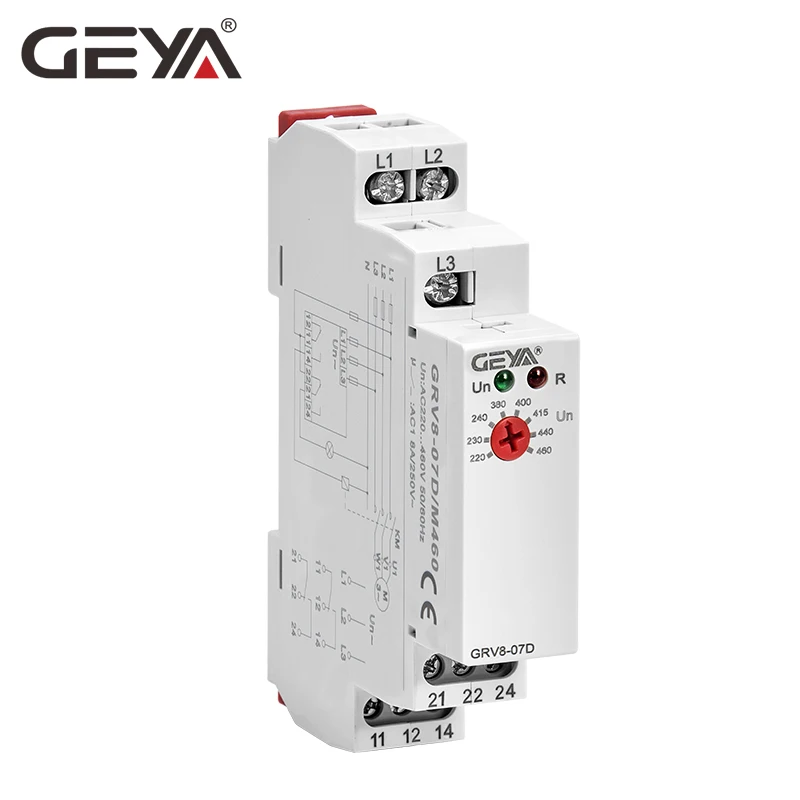 GEYA GRV8 07 реле монитора фазы с асимметричной и временной задержкой 45 65 Гц