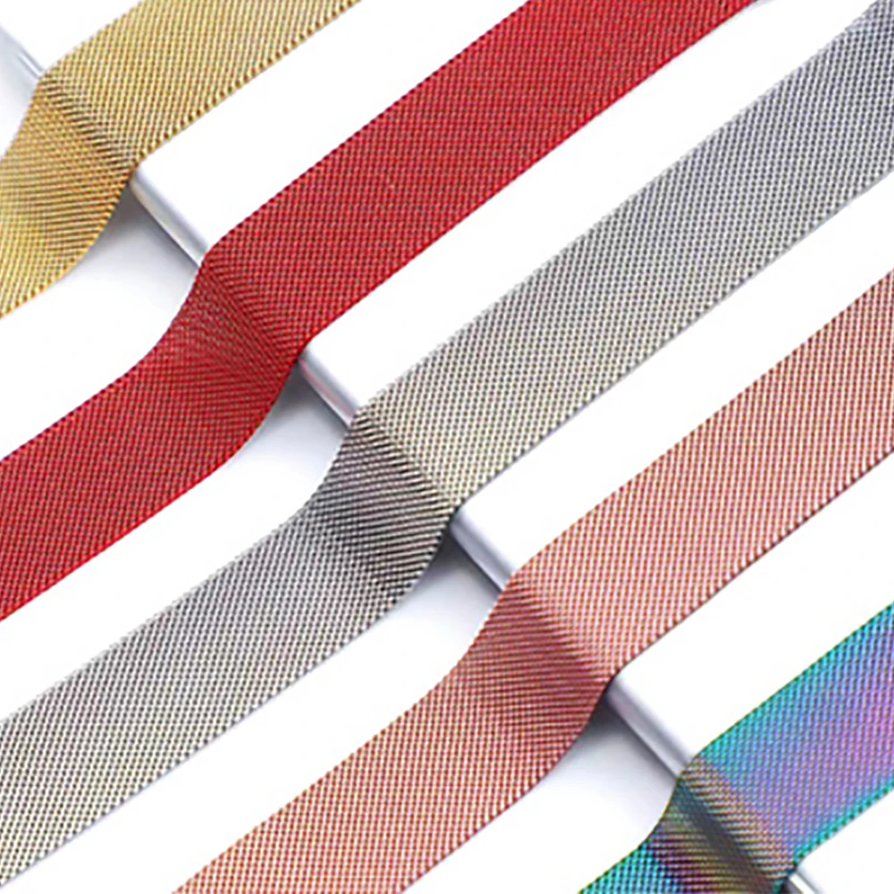 

For Apple iWatch Series SE 654321 Watchband Bracelet New Milanese Stainless Steel Colorful Strap 38MM 40MM 42MM 44MM Replacement