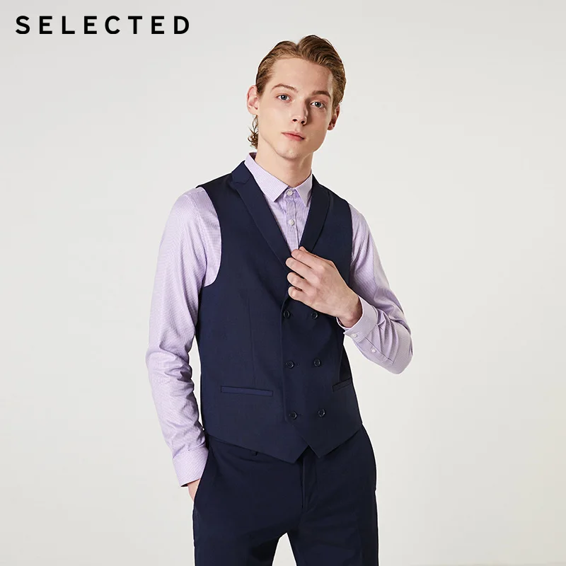 

Выбранные Мужская Двойной Брестед Slim Fit Бизнес костюмный жилет | 419334501