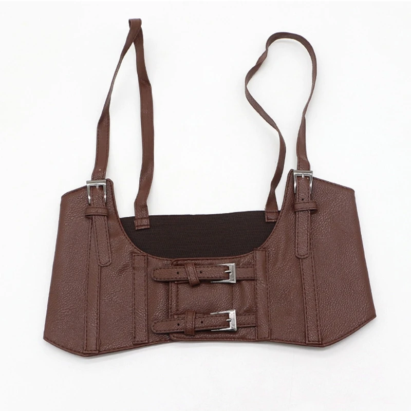 Женский корсет из искусственной кожи винтажный Готический укороченный топ