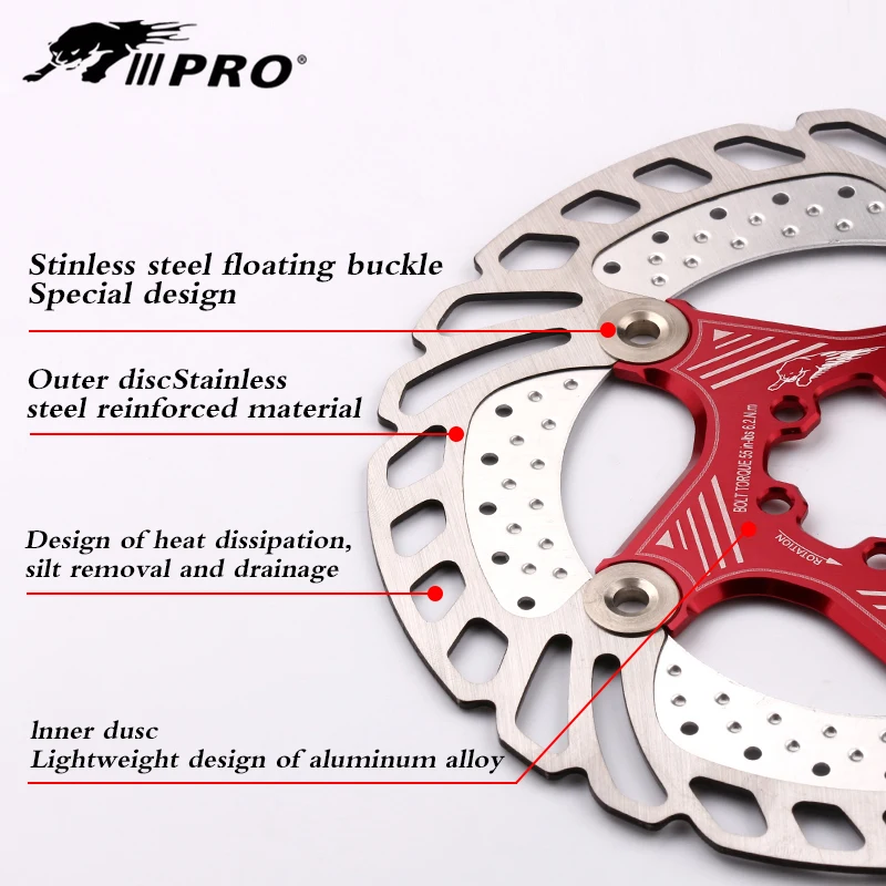 

IIIPRO Mountain Bike MTB 6inch 160/180/203mm cooling Disc Heat dissipation Brake Rotor Down hill Floating bicycle Brake rotor
