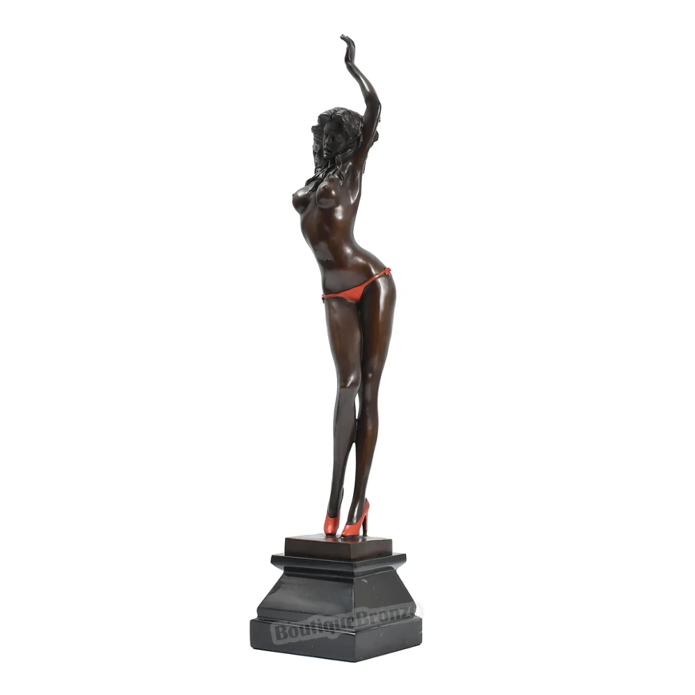 

Sexy Charming Girl Bronze Statue Nude Female Sculpture Modern Woman Art Home Hotel Decor