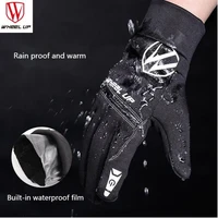 new waterproof thermal fleece cycling gloves motorcycle gloves touch screen non slip riding gloves winter bicycle skiing gloves