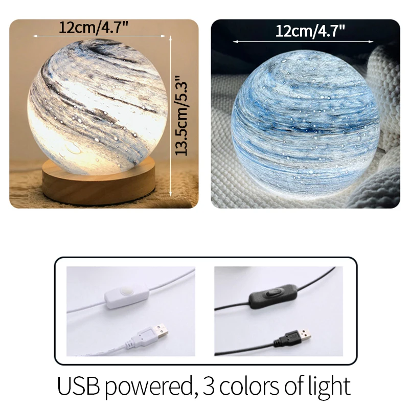 

Moon Lamp 3D Print LED Night Light Room Bedside Moon Lamp Touch Switch Galaxy Light USB Creative Home Decor for Birthday Gift