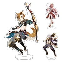 15cm anime genshin impact acrylic stand diluc venti klee double side figure model plate desk decor standing sign for fans gifts