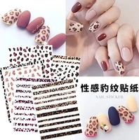 3d diy leopard women nail sticker sexy jewelry sticker geometry designs nail wraps slider slider tool tips manicure decoration