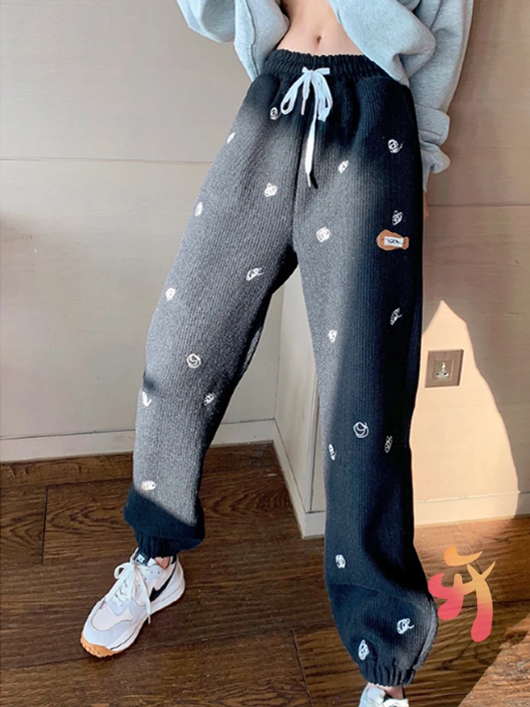 

Oversized Ader Error Sweatpants High Quality Drawstring Casual Men's Women's Pants Adererror Loose Embroidered Trousers