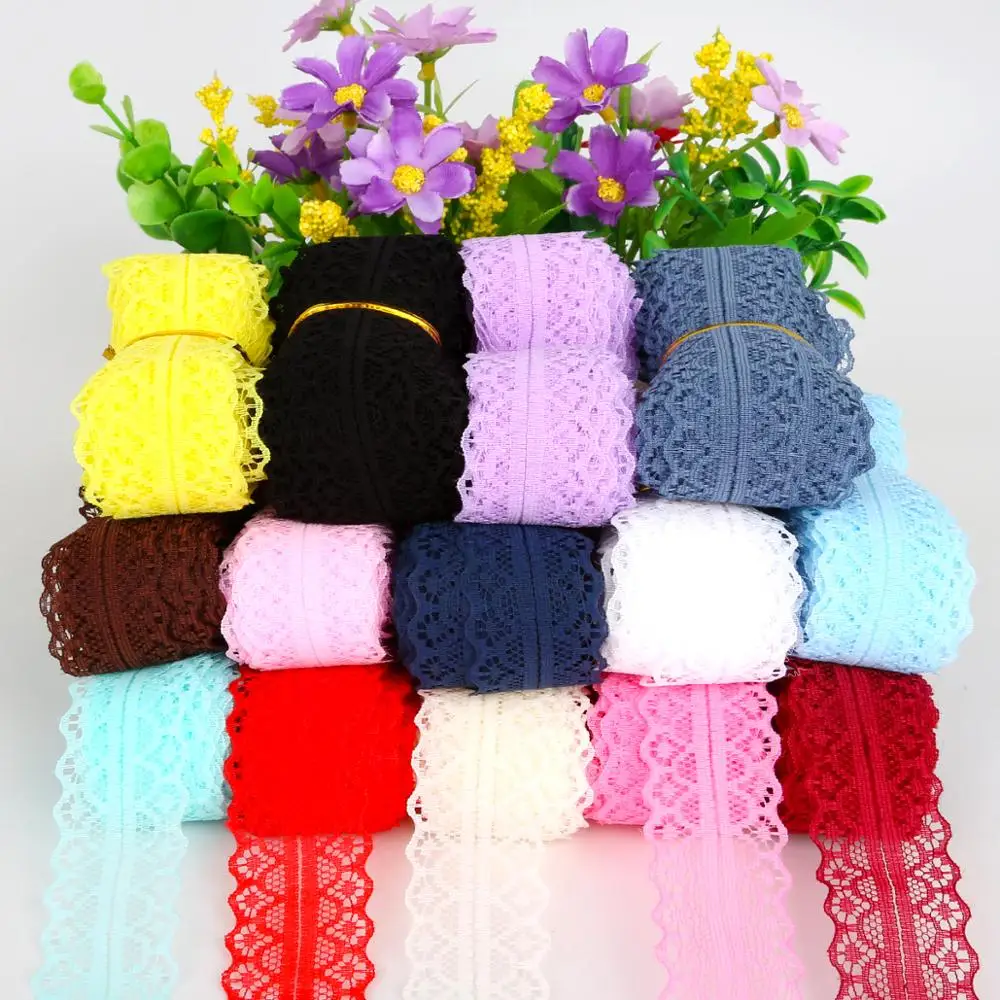 5 ярдов/пакет Ширина 28 мм кружевная лента ткань с вышивкой сделай сам для шитья