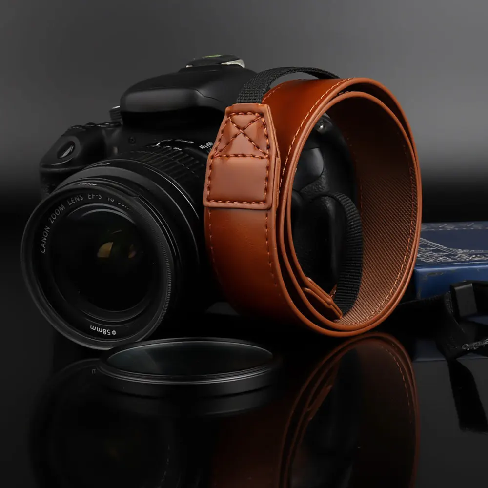 

Adjustable Camera Strap Wear-resistant Leather Camera Sling Strap for Travel
