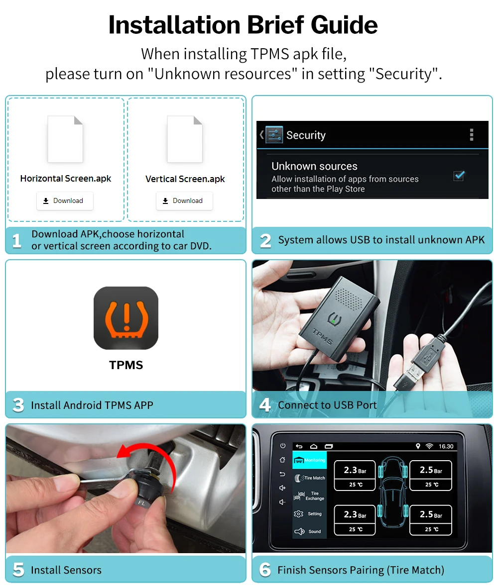 Deelife TPMS Android USB монитор давления в шинах Система для Автомобильный dvd-плеер Android gps навигация мультимедийный плеер Датчик TMPS