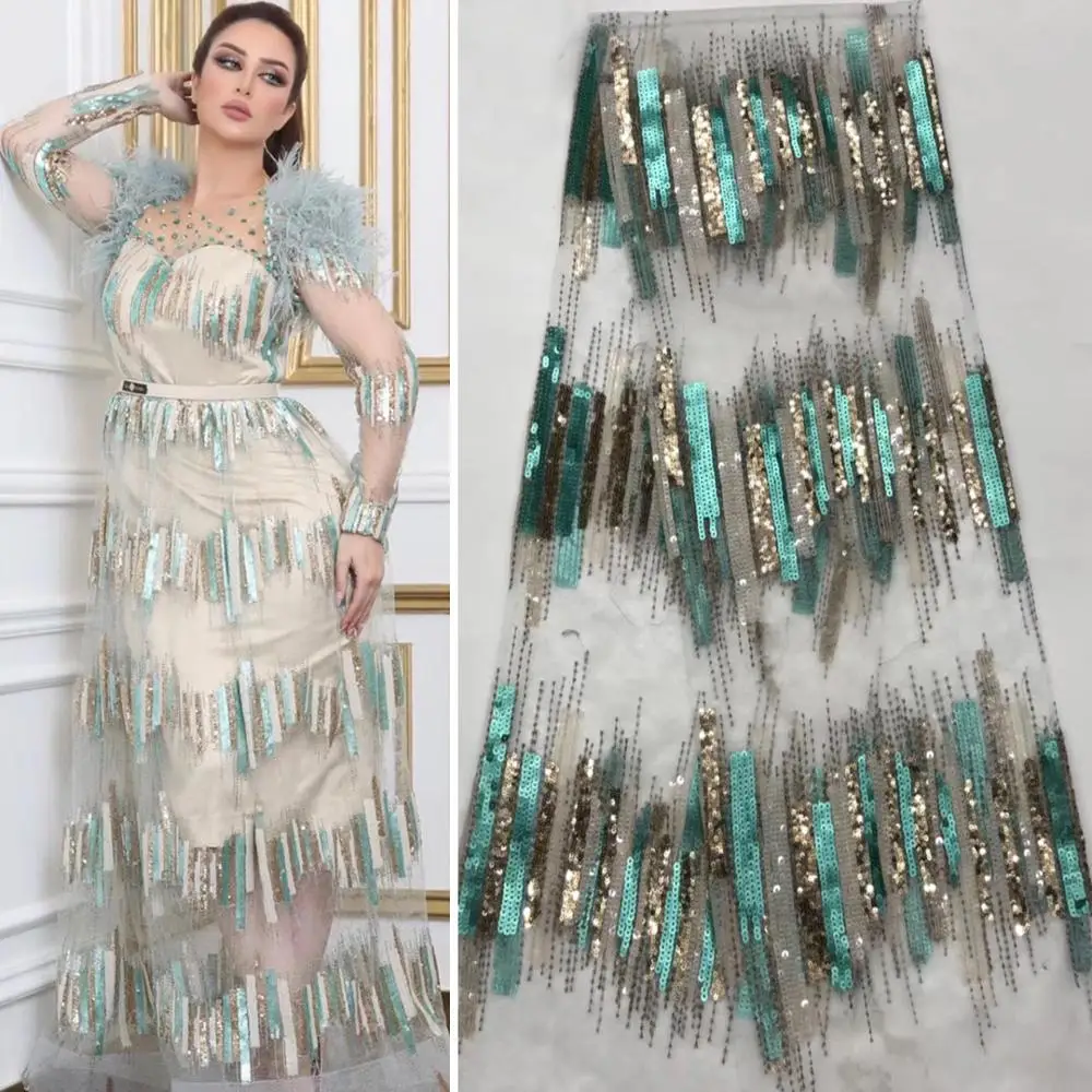 5 цветов (5 ярдов/шт.) новый дизайн вышитая французская сетчатая кружевная ткань