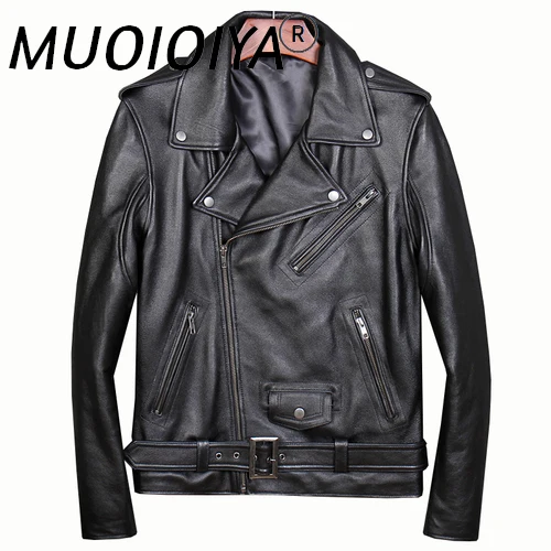 

100% натуральная овчина пальто мужская осенне-зимняя одежда 2022 уличная одежда из натуральной коровьей кожи байкерские пальто для мотоциклис...