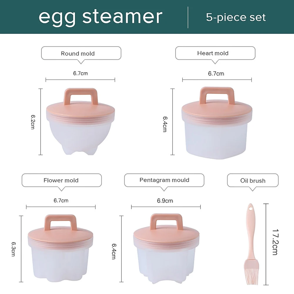 

4pcs Cute Egg Boiler Kids Egg Poacher Egg Boiler For Children Kitchen Accessories Egg Cooker Tool Egg Pudding Chocolate Mold