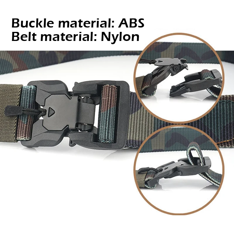 Тактический ремень с магнитной камуфляжной пряжкой мягкий нейлоновый пояс