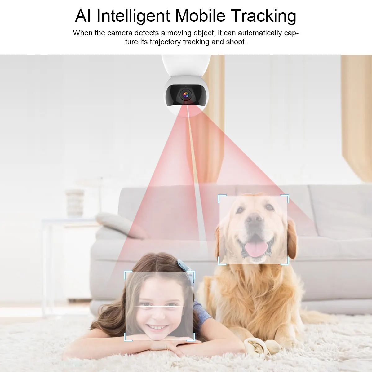 JOOAN IP камера беспроводная AI Tuya умная IP камера автоматическое отслеживание с полным дуплексным двухсторонним интерком для видеонаблюдения