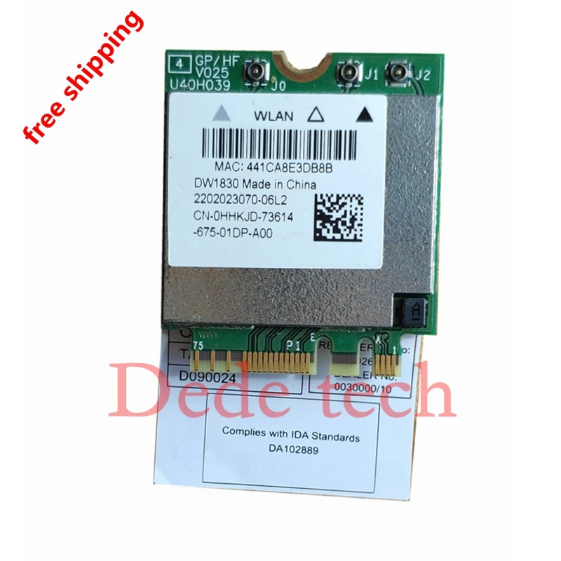 Беспроводная карта адаптера для Hackintoshl DW1830 bcm93602based NGFF M.2 WiFi WLAN Bluetooth 4 1 802.11ac 1300