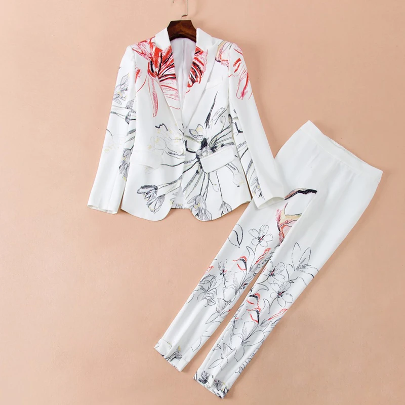Новейший стильный дизайнерский подиумный костюм 2020 Женский комплект из блейзера