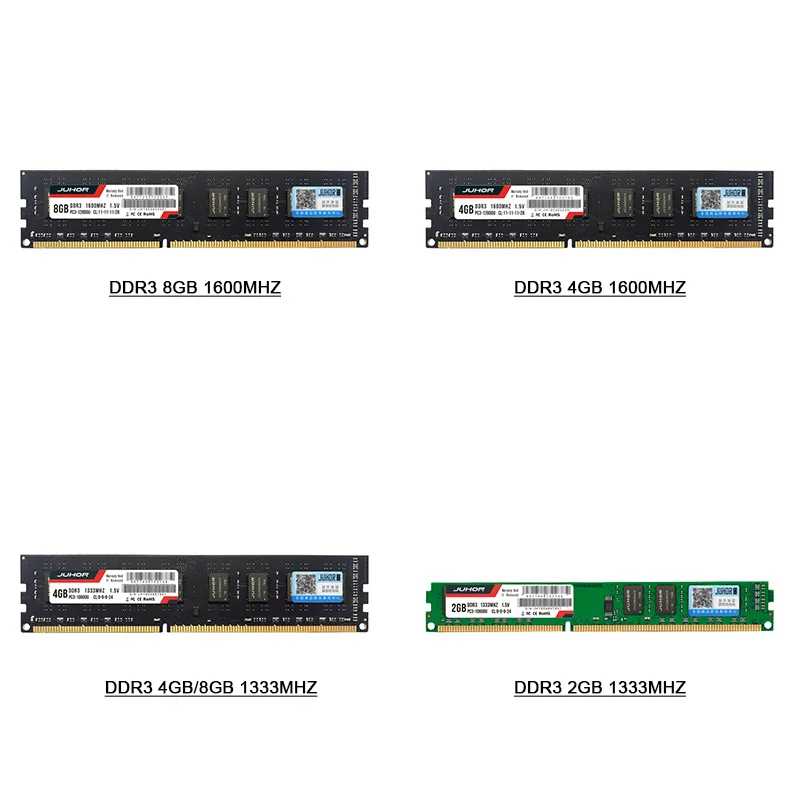 Оперативная память Juhor DDR3 2 Гб 1333 МГц настольная память 240pin 1,5 в 2 ГБ 8 ГБ 4 ГБ DIMM PC3 10600 CL9