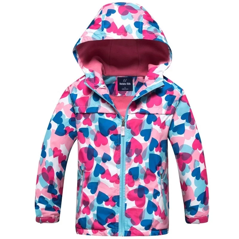 Kids Clothes for Girls Printed Coat Autumn Winter Children Fashion Waterproof Hooded Zipper Warm Windbreaker | Детская одежда и