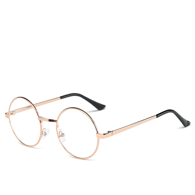 Модные Винтажные ретро очки в металлической оправе с прозрачными линзами