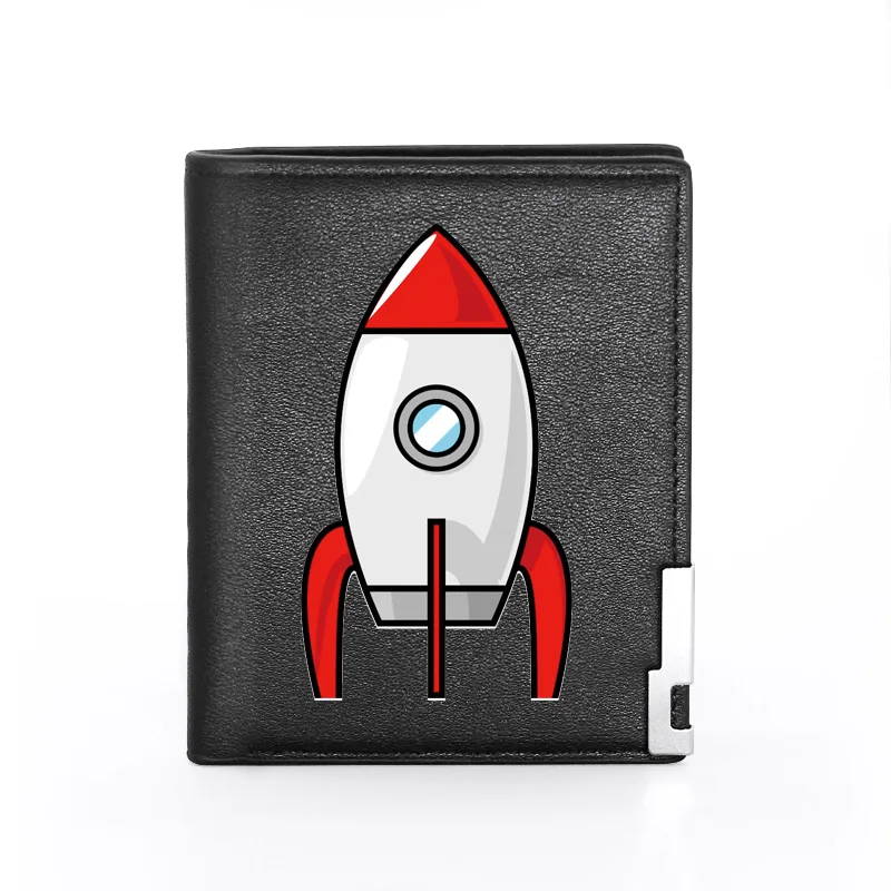 Уникальный космический челнок Печать Pu кожаный бумажник для мужчин и женщин