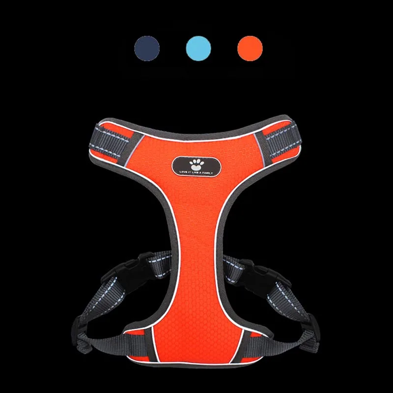 Регулируемые шлейки для собак тренировочный сетчатый жилет светоотражающая