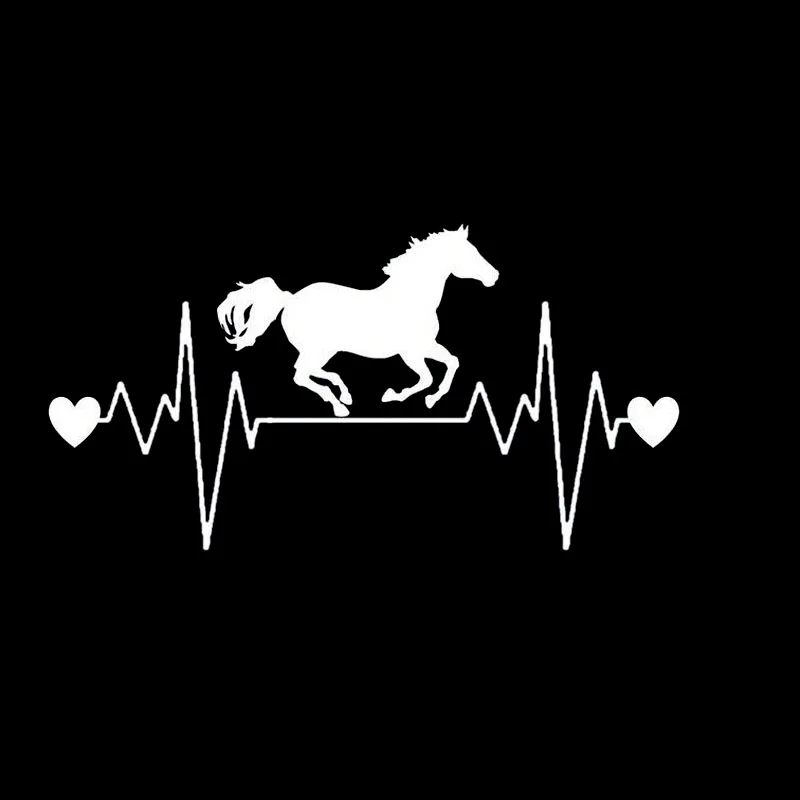 Автомобильная наклейка с изображением лошади бега сердцебиения живое животное