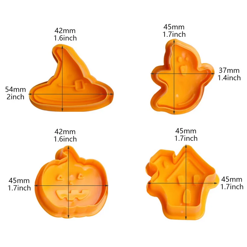 4 шт. Хэллоуин для приготовления печенья пластмассовая вырубка торт кухонные