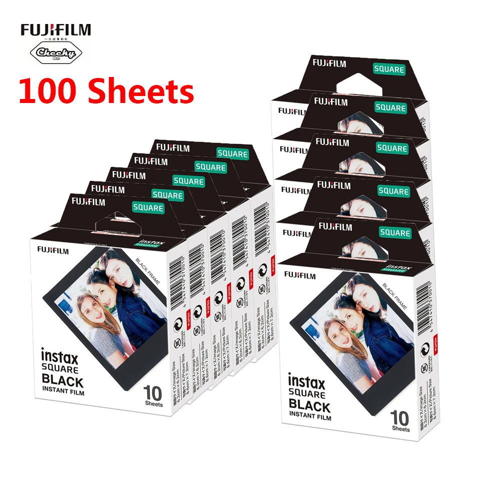 Оригинальная пленка Fujifilm Instax Mini 10 20 40 60 80 100 листов для камеры SQUARE SQ20 SQ10 SQ6