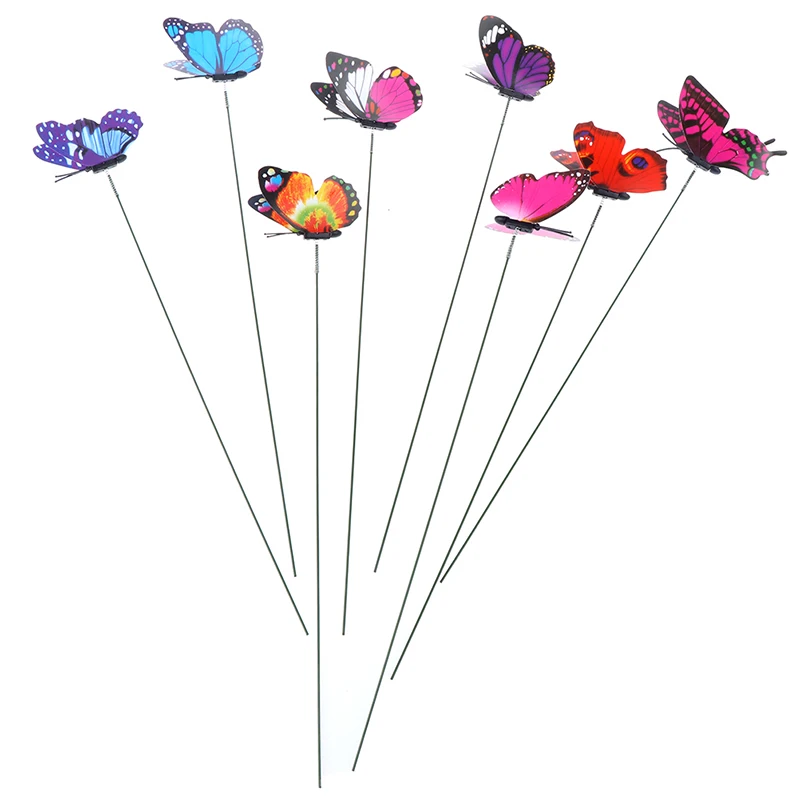 

Bunch Of Butterflies Garden Yard Planter Colorful Whimsical Butterfly Stakes Decoracion Outdoor Decor Flower Pots Decoration