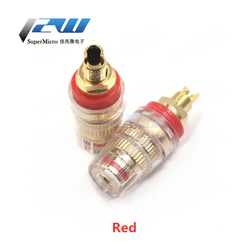 Позолоченный медный разъем типа банан 8 мм усилитель резьбы средний динамик