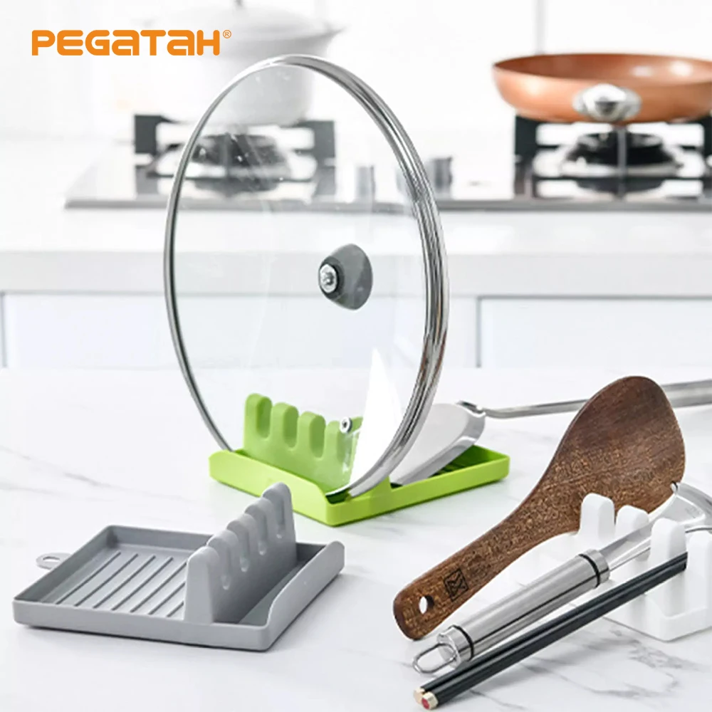 

Cooking Utensil Rest Kitchen Organizer and Storage with Drip Pad Kitchen Fork Spoon Holders Non-slip Pad Kitchen Accessories