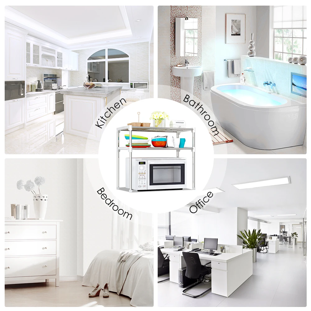 2 ярусная/3 ярусная Полочка для микроволновой печи кухонная полка органайзер