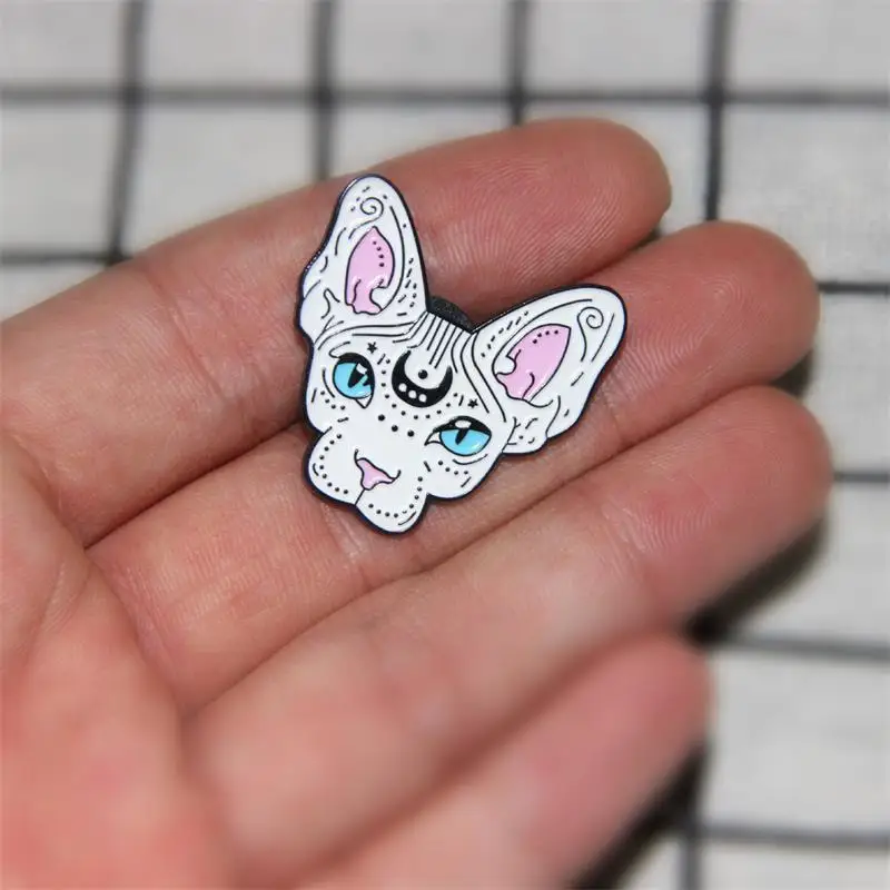 Популярные аксессуары заколки для лацканов без волос в форме кота искусственная