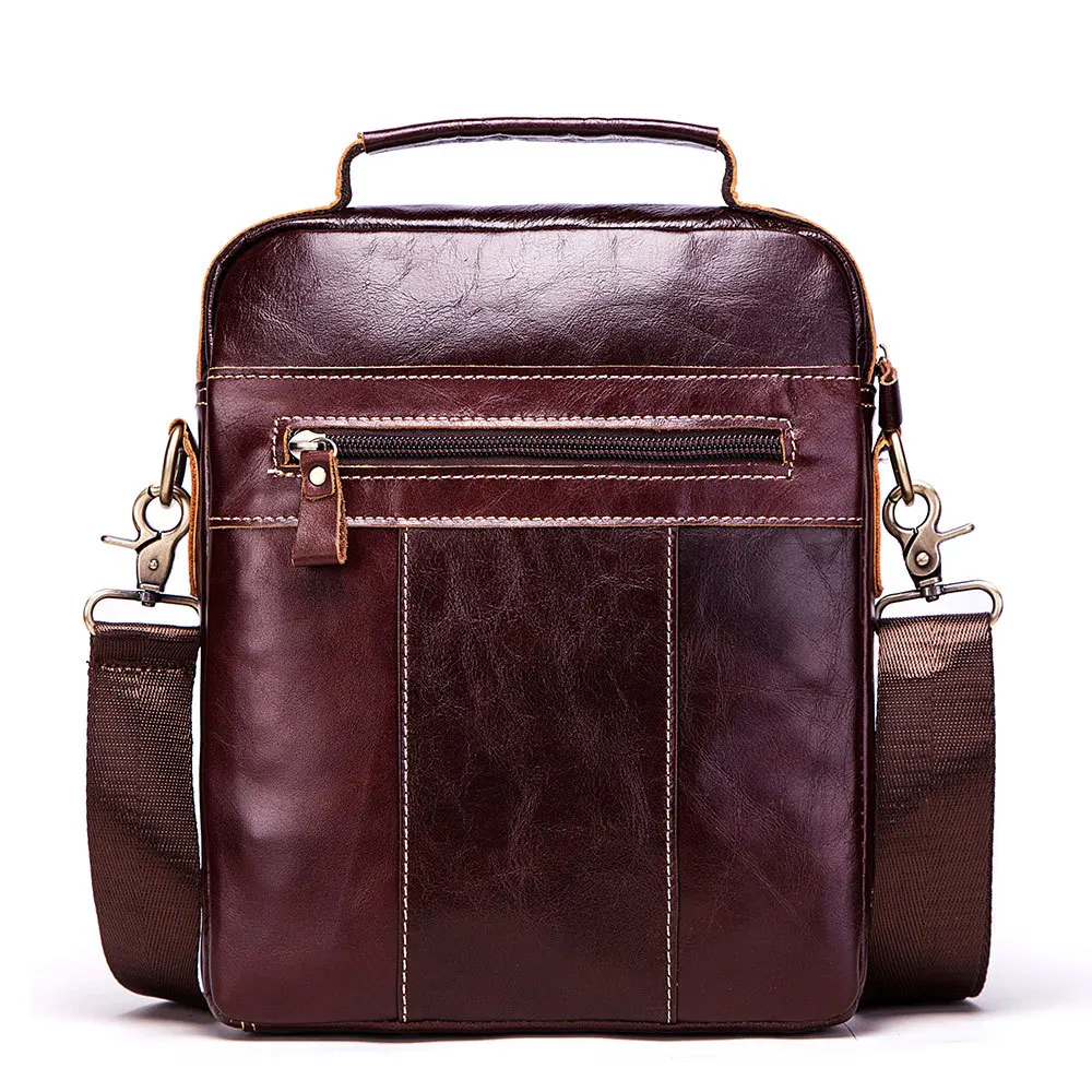 Men's High Quality Genuine Leather Vintage Shoulder Bag Male Crossbody Bags Men Large Capacity Travel Handbag Briefcase