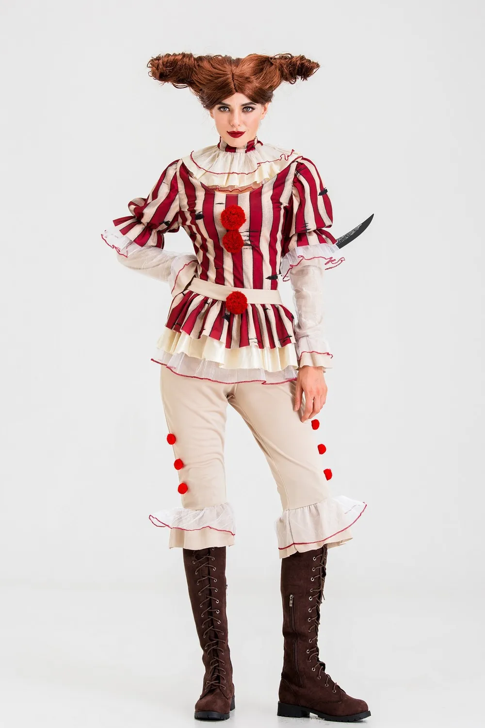 

New Arrival Clown Costume Cosplay For Women Adult Halloween Costume For Women Carnival Performance Party Dress Up Suit
