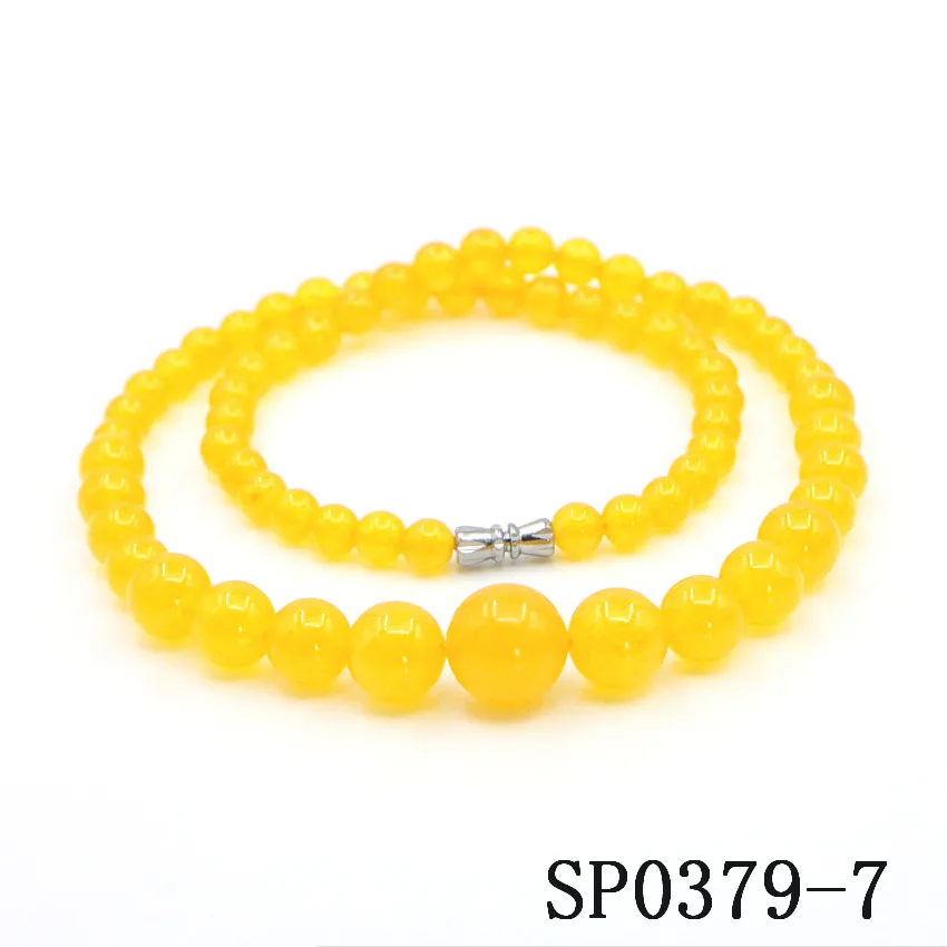 Natural Stone 6-14mm Emeralds Jaspers Round Bead Necklace Fashion Charm Jewelry Woman Girl Christmas Gift Wholesale Price 18inch | Украшения