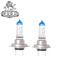 2pcs h7 12v 55 w 4300k car halogen headlamps bulb high quality quartz glass xenon super bright fog lamp warm white near lights