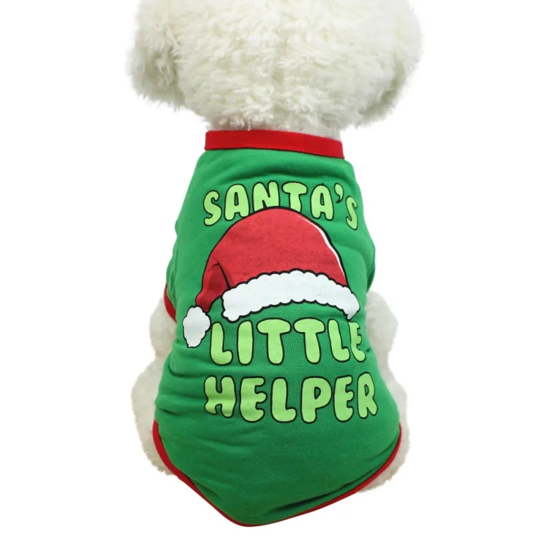 

Cute Christmas Dog Clothes Soft Cotton Pet T-shirt For Small Medium Dogs Vest New Year Puppy Dog Costume Chihuahua Pet Outfits