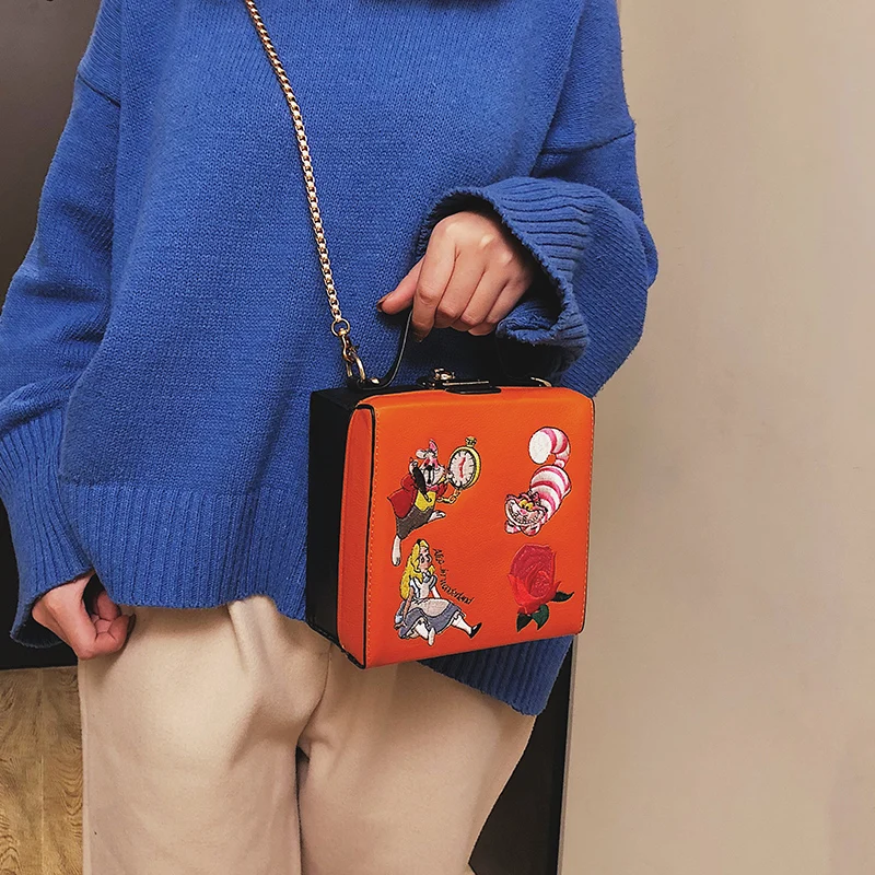 Женские кошельки и сумочки из искусственной кожи с вышитым рисунком мультфильма