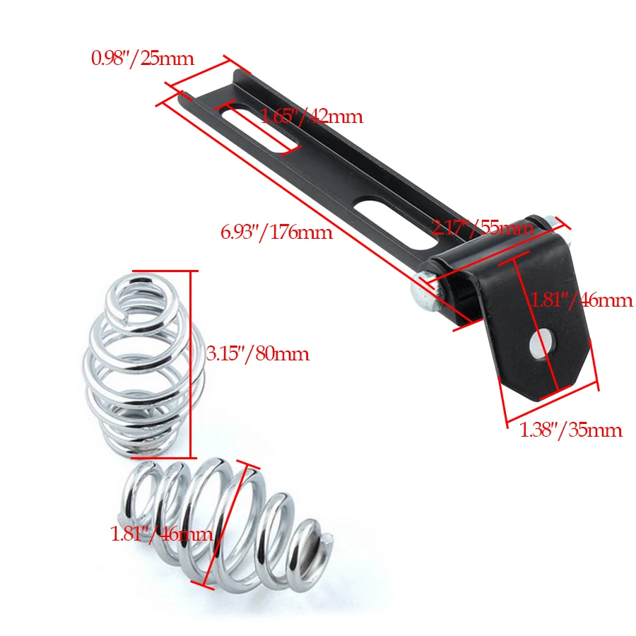 

POSSBAY PU Leather Motorcycle Seat With Spring Bracket Seat Cover For Harley Honda Yamaha Kawasaki Bobber Chopper