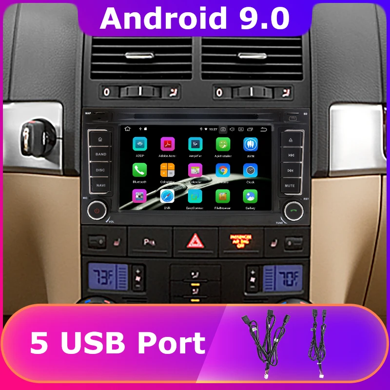 5 USB порт Android 9,0 Восьмиядерный автомобильный dvd-плеер для Volkswagen VW Touareg 2004-2011 T5 Multivan/Транс порт er 2004-2009 Автомагнитола